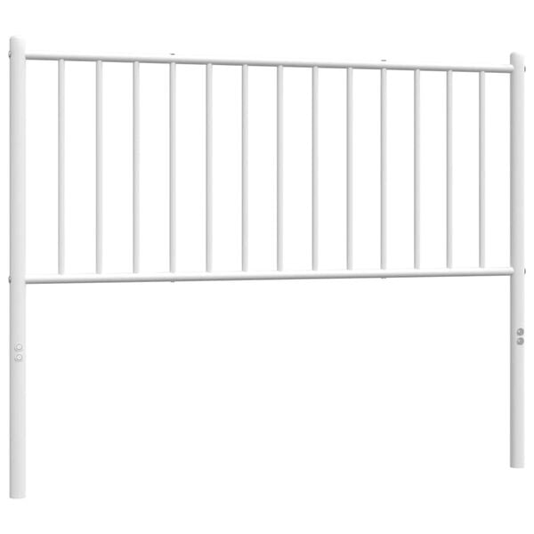 vidaXL T&ecirc;te de lit m&eacute;tal blanc 100 cm