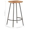 vidaXL Tabourets de bar lot de 4 bois d'acacia solide