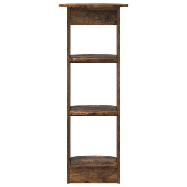 vidaXL Meuble d'appoint Ch&ecirc;ne Fum&eacute; 40 x 40 x 100 cm Bois d&rsquo;ing&eacute;nierie