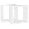 vidaXL &Eacute;tag&egrave;res cube murales 2 pcs Blanc 30x15x30 cm