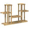 vidaXL Support de Plante Blanc 123 x 25 x 78,5 cm Bois d'Acacia Massif