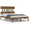 vidaXL Cadre de lit Marron miel Bois massif 160x200 cm