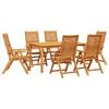 vidaXL Ensemble de salle &agrave; manger pour jardin 7 pcs Marron