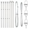 vidaXL Poteaux de clôture 7 pcs Argent Ø32mm 80 cm Acier galvanisé