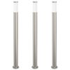 vidaXL Borne lumineuse lot de 3 110 cm acier inoxydable IP44