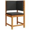 vidaXL Chaise de jardin Marron 50 x 50 x 91cm Bois d'acacia massif