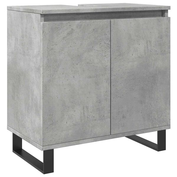 vidaXL Armoire de bain gris b&eacute;ton 58x33x60 cm bois d'ing&eacute;nierie
