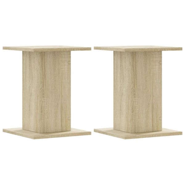 vidaXL Supports de haut-parleurs 2 pcs chêne sonoma bois d'ingénierie