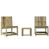 vidaXL Salon de jardin 3 pcs bois de pin impr&eacute;gn&eacute;