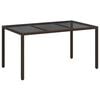 vidaXL Table de Jardin Marron 150 x 90 x 75 cm polyrotin