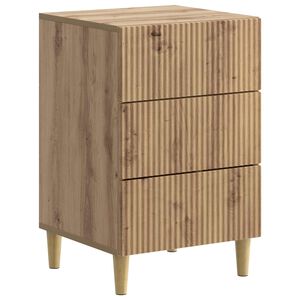 vidaXL Cabinet de chevet avec tiroir Ch&ecirc;ne artisanal 43 x 41 x 66,5 cm