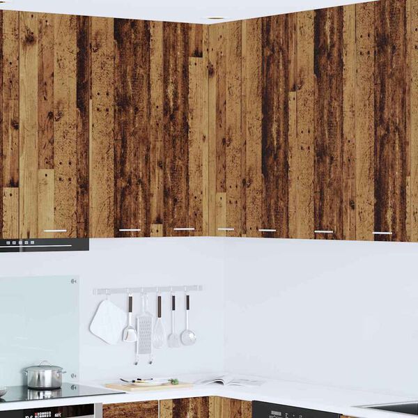 vidaXL Armoire suspendue Bois ancien et Blanc 57 x 57 x 100 cm