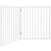 vidaXL Barri&egrave;re pour chien pliable &agrave; 2 panneaux Blanc 160 cm Bois de peuplier