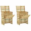 vidaXL Composteur de jardin &agrave; lattes 2 pcs 80x50x100 cm Pin impr&eacute;gn&eacute;