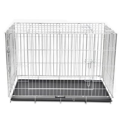 vidaXL Cage métallique et pliable pour chiens XXL