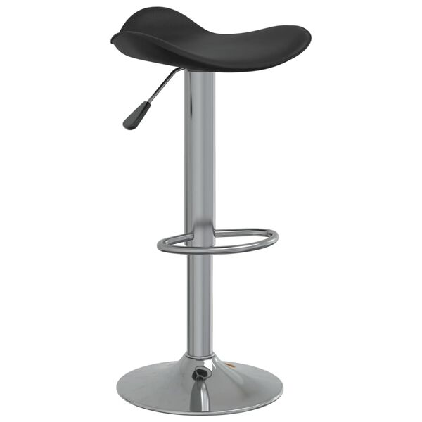 vidaXL Tabourets de bar lot de 2 noir acier chromé et cuir artificiel