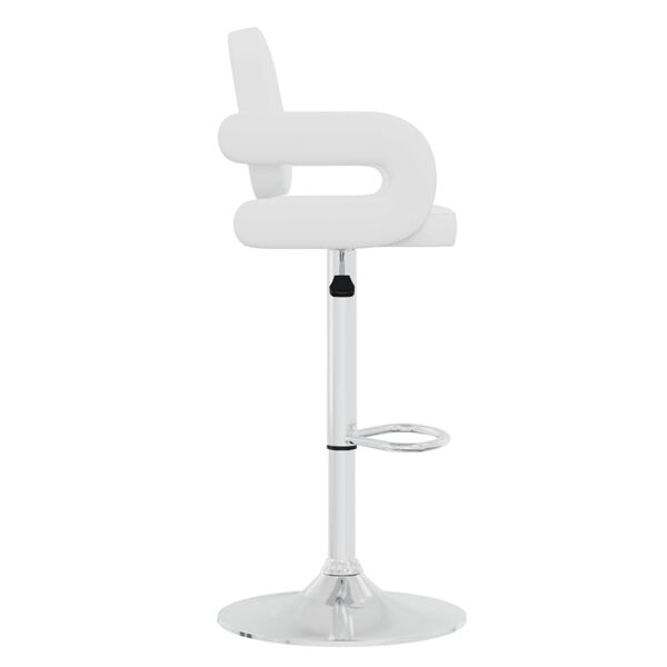 vidaXL Tabouret de bar Blanc Similicuir