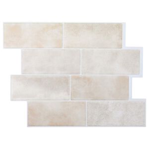 vidaXL Carreau de m&eacute;tro 20 pcs Marbre Beige 29 x 21 cm
