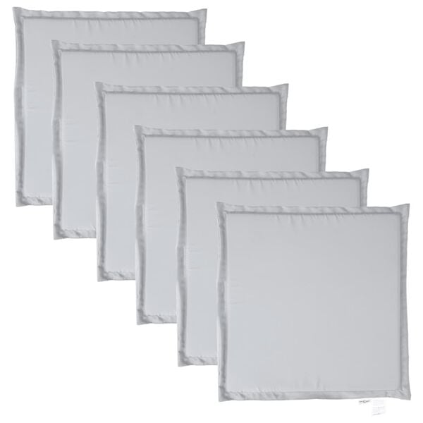 vidaXL Coussins de si&egrave;ge de jardin lot de 6 gris clair 45x45x2cm carr&eacute;