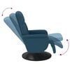 vidaXL Fauteuil inclinable avec repose-pied bleu velours