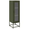 vidaXL Buffet haut vert olive 36x39x123 cm acier lamin&eacute; &agrave; froid