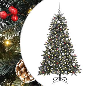 vidaXL Sapin de No&euml;l artificiel Vert 180 cm PVC, plastique et acier