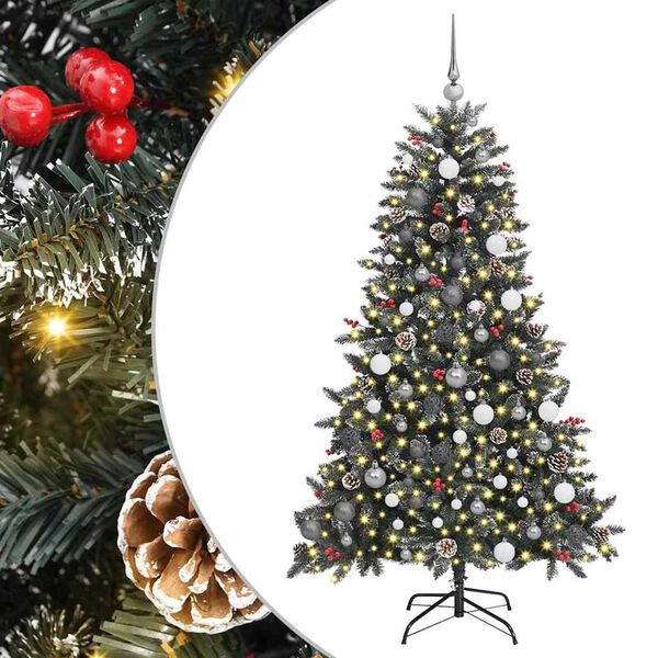 vidaXL Sapin de No&euml;l artificiel Vert 180 cm PVC, plastique et acier