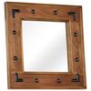 vidaXL Miroir Bois d'acacia massif 50 x 50 cm