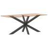 vidaXL Pied de table &agrave; manger en forme d'araign&eacute;e, anthracite, 150 x 78 x (72-73) cm, acier