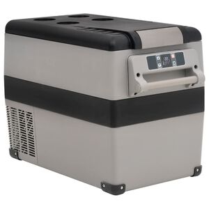 vidaXL Glaci&egrave;re avec poign&eacute;e noir et gris 35 L PP et PE