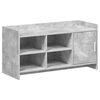 vidaXL Cabinet &agrave; chaussures avec porte Gris b&eacute;ton 100 x 39,5 x 51 cm