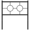 vidaXL Tête de lit métal noir 80 cm
