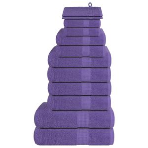 vidaXL Ensemble de serviettes FROGN 12 pcs violet 360 g/m&sup2;