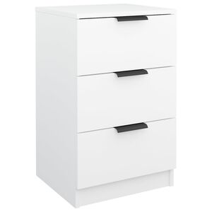 vidaXL Table de chevet Blanc 40x36x65 cm