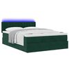 vidaXL Cadre de lit ottoman avec matelas vert fonc&eacute; 140x200 cm velours
