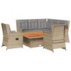 vidaXL Salon de jardin avec coussins 6 pcs beige r&eacute;sine tress&eacute;e