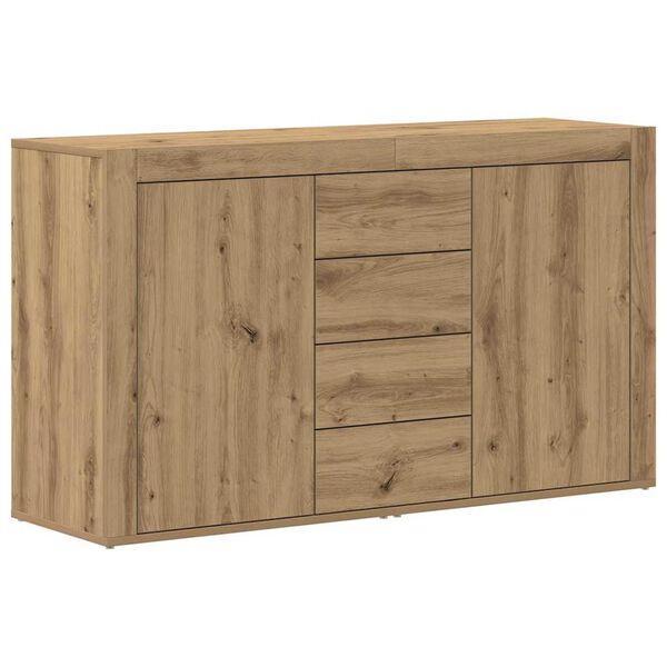 vidaXL Buffet Ch&ecirc;ne artisanal 120 x 36 x 69 cm Bois d'ing&eacute;nierie
