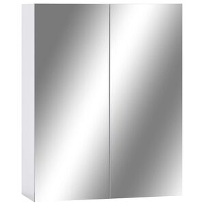 vidaXL Armoire &agrave; miroir de salle de bain Blanc 60x15x75 cm MDF