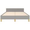 vidaXL Cadre de lit sans matelas gris clair 120x190 cm tissu