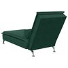 vidaXL Chaise longue de massage avec traversin vert foncé velours
