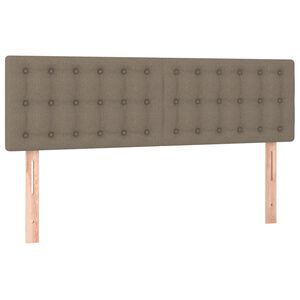 vidaXL T&ecirc;tes de lit Taupe 144x5x78/88 cm Tissu