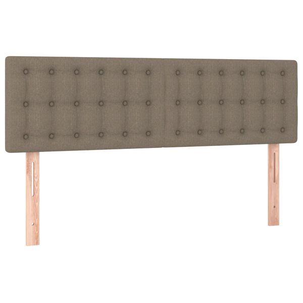vidaXL T&ecirc;tes de lit Taupe 144x5x78/88 cm Tissu