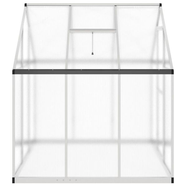 vidaXL Serre avec cadre de base argent 169x169x195 cm aluminium