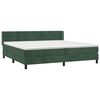 vidaXL Sommier &agrave; lattes de lit et matelas Vert fonc&eacute; 200x200cm Velours