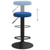 vidaXL Tabourets de bar lot de 2 bleu velours