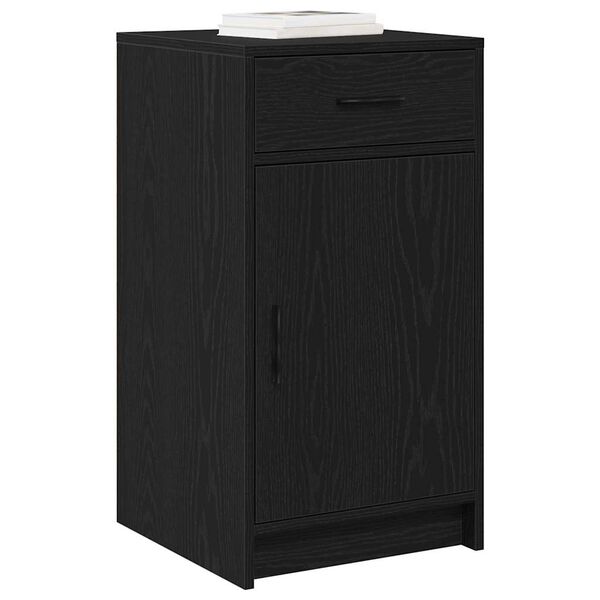 vidaXL Buffet Ch&ecirc;ne noir 40 x 40.5 x 75 cm Bois d'ing&eacute;nierie