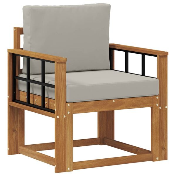 vidaXL Canap&eacute; d&rsquo;ext&eacute;rieur Bois d'acacia massif et polyester