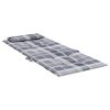 vidaXL Coussins de chaise &agrave; dossier haut lot de 4 carreaux gris