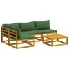 vidaXL Ensemble de Canap&eacute;s 5 pc Naturel Bois d'Acacia Massif