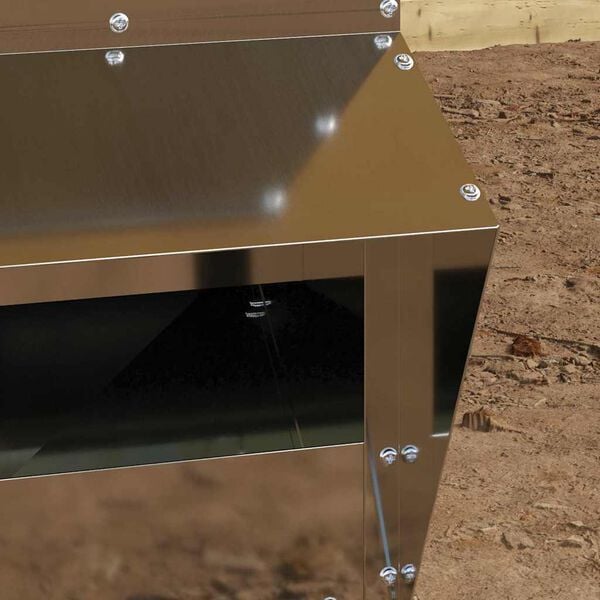 vidaXL Mangeoire pour poules Argent 20 x 25 x 35 cm Acier galvanis&eacute;